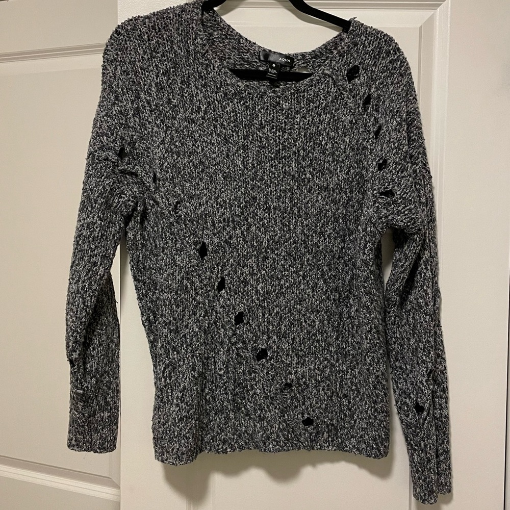 Aqua Gray Sweater